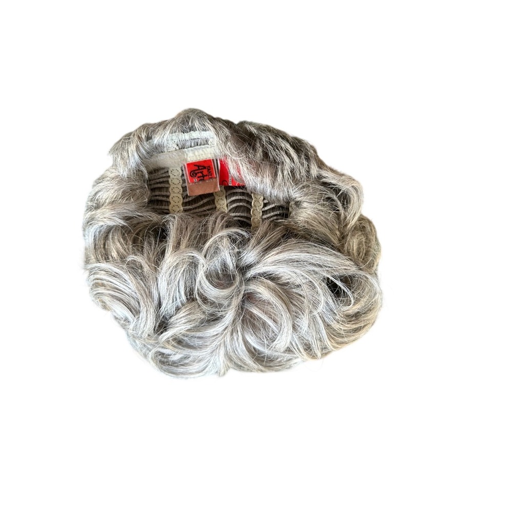 Eva Gabor Gabor of Rome Salt and Pepper Grey Curly Kanekalon Hair Piece Topper